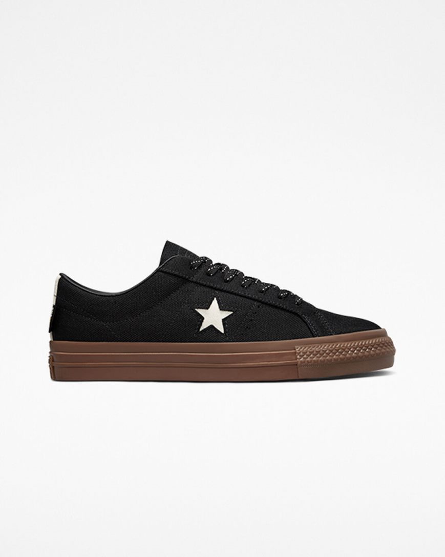 Dámské Skate Boty Converse One Star Pro Cordura Platene Černé Bílé | CZ PFWL41